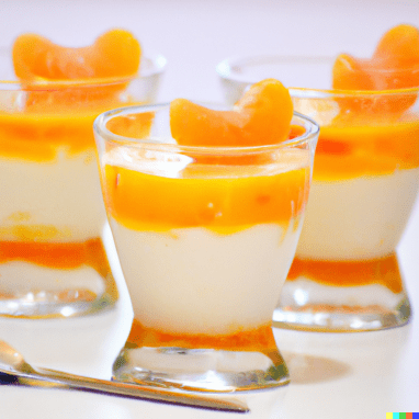 Panna Cotta de Almendra con Salsa de Mandarina